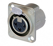 Neutrik NC3FD-LX-HA панельный разъем XLR female с дополнительной защитой от RF помех обжимные контакты