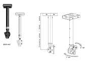 GENELEC 8000-442W потолочное крепление для мониторов 8010-8050, 8320-8350, 8331-8351, 4040. Регулировка поворота, угла наклона и высоты. Белое