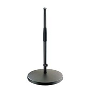 K&M 23323-300-55 микрофонная стойка, прямая, с круглым основанием, чёрная, 350-570 мм
