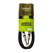 NordFolk NGC111/3M кабель 6.35 mm Jack mono <=> 6.35 mm Jack mono, металл разъем,