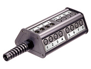 Neutrik NSB2A-20/4 распред. коробка 20 XLR female входов, 4 XLR male выхода, трапецевидная конструкция.