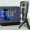 RODE NT-USB Универсальный USB конденсаторный микрофон, совместим с PC, Mac, iPad и Android. Pop фильтр, настольная подставка, 6м USB кабель