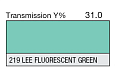 Светофильтр LEE Filters №219 Fluoresent Green