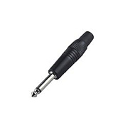 NordFolk NCJ5287 кабельный разъем 6.35 мм mono Jack (TS), черный, пластиковая крышка