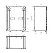 Рэковый кейс RC9-550-22U