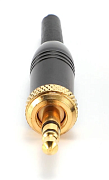 Разъём Jack 3.5, стерео, штекер, с фиксирующей гайкой для радиосистем