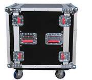 GATOR G-TOUR 12U CAST - рэковый флайт-кейс, 12 U, на колесах,дерево,черный