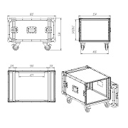 Рэковый кейс RCC9-550-8U