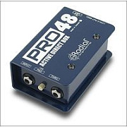 Radial PRO48 активн. дибокс, вход 1x 1/4"TRS, thru 1x 1/4 TRS, выход 1x XLR и 1x XLR(low-Z)