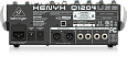 Behringer Q1204USB аналоговый микшер, 10 каналов, 4 мик.+ 2 лин. стерео + 1 AUX RET, 2 AUX, Mute- MAIN/ALT3-4, USB-audio, Main L/R- XLR, 4 компрессора