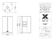 FBT X-PRO 115A - двухполосная би-амп активная акустическая система, НЧ 1200 Вт+ВЧ 300 Вт