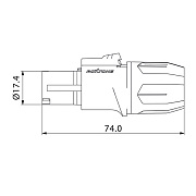 RS4FP-HD-Orange Разъем Speakon 4-контактный, "мама", сверхпрочный