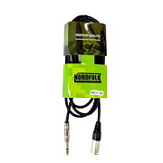 NordFolk NMC211/5M кабель XLR male - 6.3 мм jack stereo, металл разъёмы, 5 м.