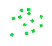 Конфетти бумажное 6х6мм темно-зеленое Конфетти бумажное 6х6мм темно-зеленое