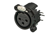 Neutrik NC3FAHR1 панельный разъем XLR female, горизонт. установка на ПП
