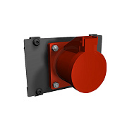 Панель модульная ПМ04-1CEE32/5 Панель с разъемом CEE 32/5 "розетка", 140х85 мм, 4 модуля, цвет — черный