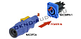 Neutrik NAC3FCA кабельный разъем PowerCon, штекер, входной (синий), 20A/250В