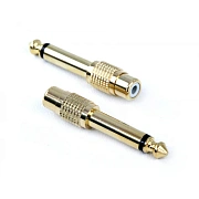 INVOTONE AD160/G - переходник моно джек<>RCA (цвет - золото), корпус металл