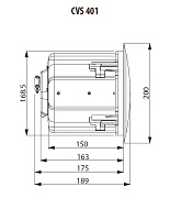TANNOY CVS 401-BK потолочный громкоговоритель с колпаком, 60Вт прог,8Ом,4"+0,79",70Гц-20кГц(+/-10 дБ),70В/100В,25/12.5/6.3/3.2 Вт,SLP105 дБ пик.Чёрный