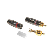 INVOTONE RCA500M RD - тюльпан кабельный, RCA, 'золото', корпус металл, цвет красный