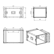 Рэковый кейс RC9-550-8U