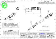 AMPHENOL ACPS-KB - джек стерео, кабельный, 6.3 мм, корпус металл, цвет - черный