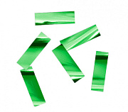 Конфетти металлизированное 17х55мм зеленое Конфетти металлизированное 17х55мм зеленое