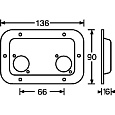ADAM HALL 8708BLK - панель для крепления двух разъемов XLR