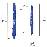 Маркер перманентный двусторонний STAFF "Manager", наконечники 0,8 мм/2,2 мм