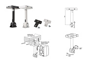 GENELEC 8000-436B потолочное крепление для мониторов 8010-8050, 8320-8350, 8331-8351. Регулировка поворота и угла наклона. Черное
