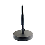 K&M 23325-300-55 микрофонная стойка, прямая, с круглым основанием, чёрная, 217-347 мм
