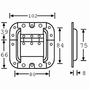 ADAM HALL 27095 - петля 102х105 мм