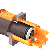 Разъем RAC3MPI-WP Yellow/Brown