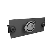 Панель модульная ПМ01-1NC10FD (SCDX) Панель с разъемом 1NC10FD и с крышкой SCDX, 35х85 мм, 1 модуль, цвет — черный