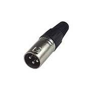 NordFolk NCX5002 кабельный разъем XLR male, хром, пластиковая крышка