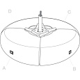 JBL PMB-BK JBL PMB-BK Комплект элементов для сборки кругового кластера из 4 штук Control CRV с горизонтальной н