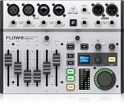 BEHRINGER FLOW 8 - цифровой микшерный пульт, 4 TRS входа, 2 XLR входа, 2 XLR/TRS входа, USB порт