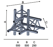INVOLIGHT ITX29-C17 - модуль для 4-х ферм , треугольн., 290х500