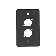 PROEL WPTS2XBK - Настенная пластина 70x114 мм - для крепления 2-х XLR-Speakon, черная