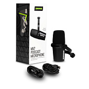 SHURE MOTIV MV7-K - гибридный широкомембранный USB/XLR микрофон для записи речи и вокала, чёрный
