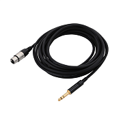 Cordial CFM 6 FV инструментальный кабель XLR female/джек стерео 6.3мм, 6.0м, черный