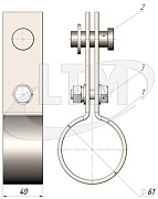 Хомут штанкетный в комплекте с пальцами XLINE ХШ-61