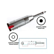 PROEL AT600 - проф. переходник джек моно 6,3мм (папа) <-> джек стерео 6,3мм (мама), металл