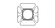 Театральный LED прожектор с линзой Френеля SS826XH FREZNO 250 HEX