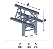 INVOLIGHT ITX29-C10 - модуль для 3-х ферм (Т-образ), треугольн., 290х500