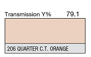 Светофильтр LEE Filters №206 Quarter C.T. orange
