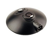 K&M 29375-000-55 настольная подставка для микрофона "Gooseneck" с включателем и индикаторами, чёрная