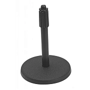 ONSTAGE DS7200B - микрофонная стойка, прямая, круглое основание, регулируемая высота,черная