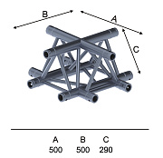 INVOLIGHT ITX29-C24 - модуль для 4-х ферм (крест), треугольн., 500х500