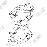 Алюминиевый сдвоеный поворотный хомут  H3-S-60-BLACK (ver. 2S)